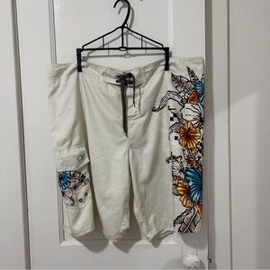 OP Off-White Colourful Floral Swim Shorts